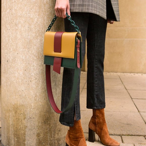 ANDERSSON BELL Unbalance Split Crop High Rise Jeans, Small - Picture 2 of 7